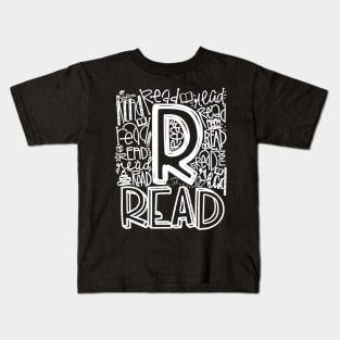 Read Typography English Spanish Teacher Librarian Kids T-Shirt